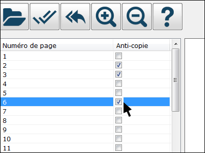 Sélectionnez les pages PDF